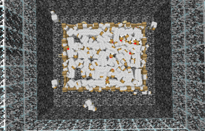 Chickens escaping their pen